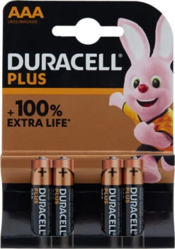 Duracell Alkalibatterie AAA LR03 Plus - 4 Stück